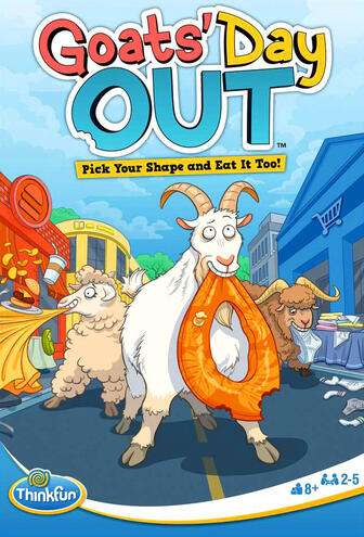 In 2022, tabletop gaming company Ravensburger asked me to create all of the art for ‘Goats’ Day Out,’ a game for their ThinkFun division, a fun family game about a bunch of ravenous goats loose in the city and eating everything in sight. For this game, I c